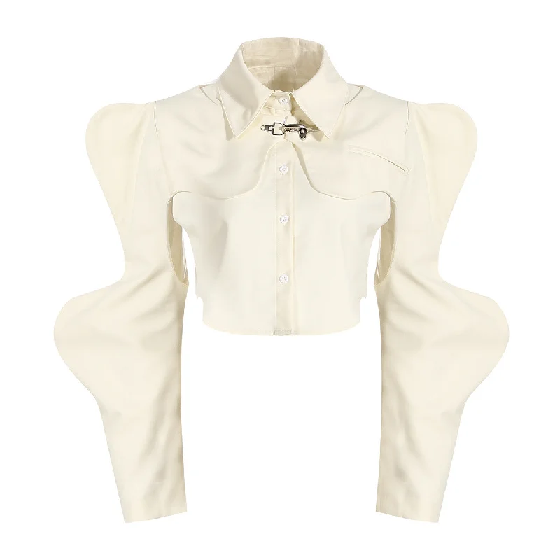 2022 spring ladies blouse long sleeve irregular two pieces short blouse for ladies Elegant Lace Blouse 2022 spring ladies blouse long sleeve irregular two pieces short blouse for ladies Elegant Lace Blouse