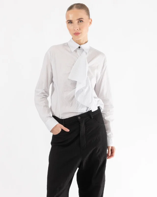 Front Gathered Blouse Classic Minimalist Blouse