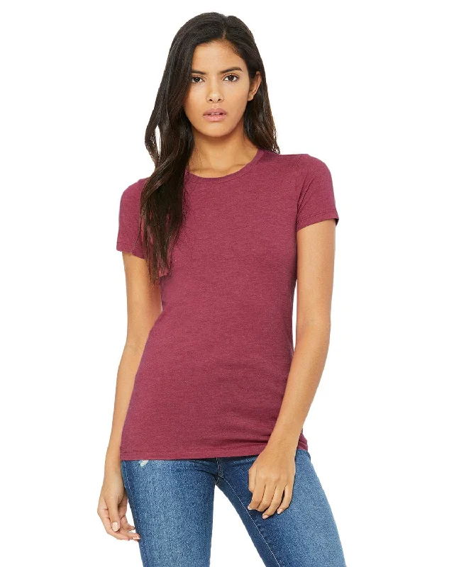 Bella+Canvas Ladies Favorite T-Shirt | Heather Raspbrry Solid Print Embellished