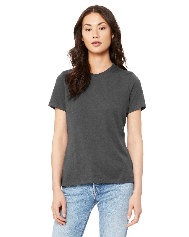 Bella+Canvas Ladies Relaxed Short Sleeve Jersey T-Shirt | Asphalt Iron Safe Non-Iron Wrinkle Free