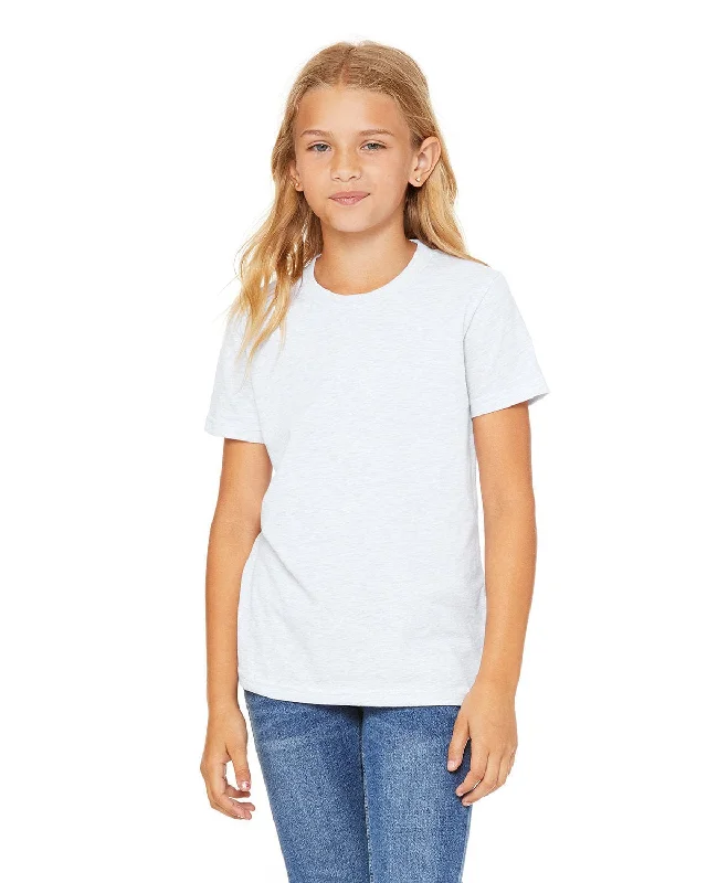 Bella+Canvas Youth Short Sleeve T-Shirt | Ash Mesh Blend Leather Blend Suede Blend