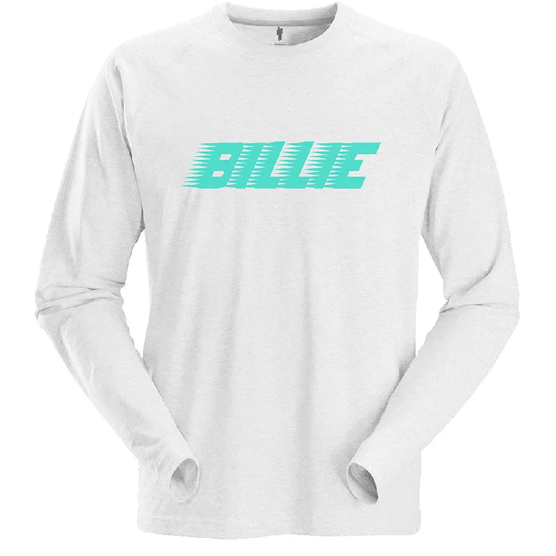 Billie Eilish Unisex Long Sleeved T-Shirt: Racer Logo Print Jacquard Patchwork