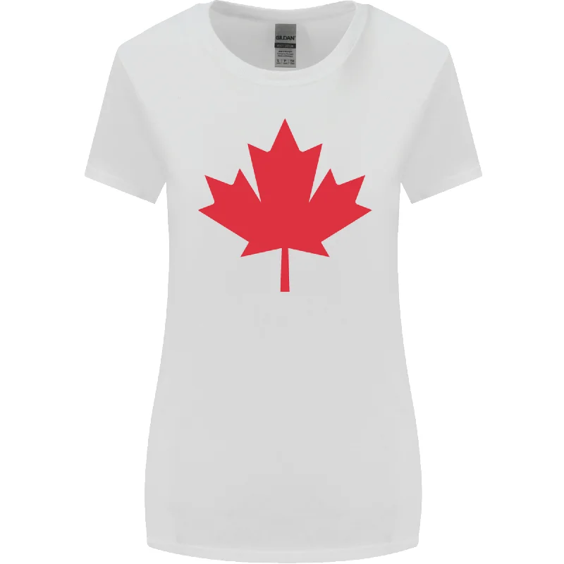 Canadian Flag Canada Maple Leaf Womens Wider Cut T-Shirt Wool Fabric Cashmere Fabric Tweed Fabric Canadian Flag Canada Maple Leaf Womens Wider Cut T-Shirt Wool Fabric Cashmere Fabric Tweed Fabric