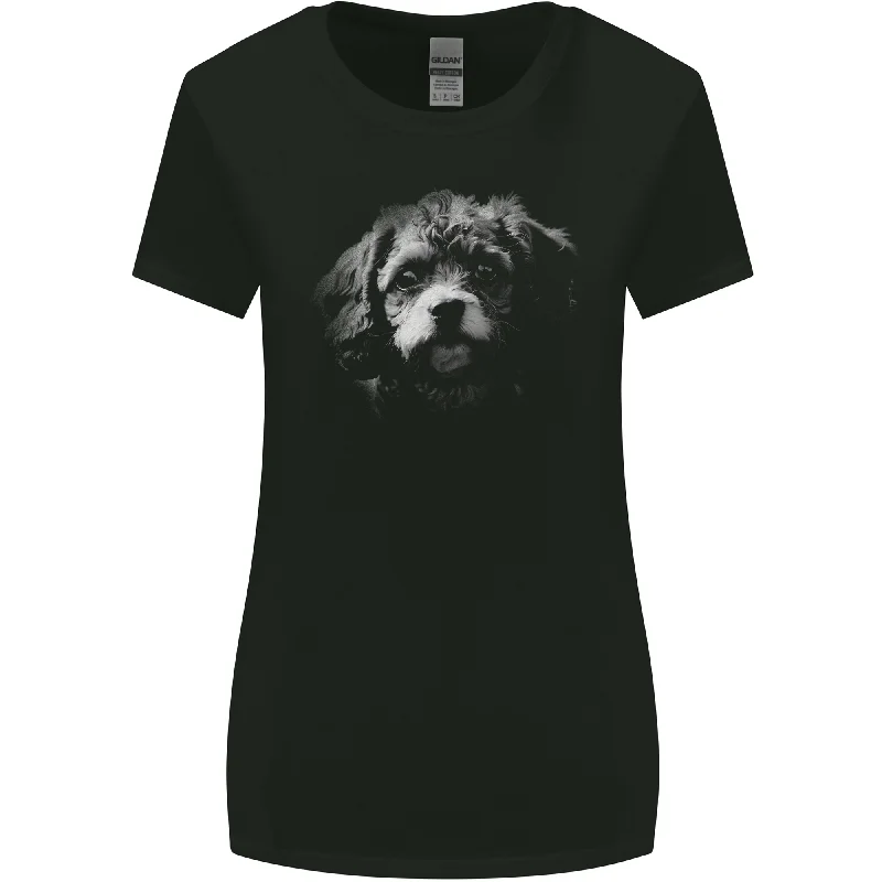 Cavapoo Dog Womens Wider Cut T-Shirt Elasticated Padded Insulated