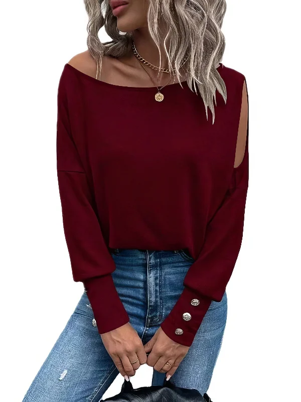 Chic and Comfortable One Shoulder T-Shirt Nylon Fabric Polyester Fabric Spandex Fabric Chic and Comfortable One Shoulder T-Shirt Nylon Fabric Polyester Fabric Spandex Fabric