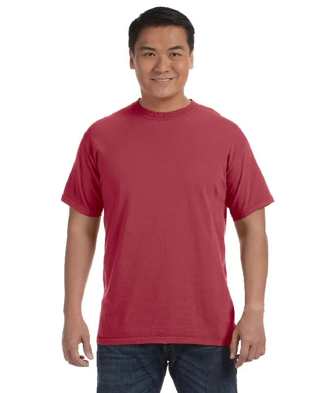 Comfort Colors Ringspun Garment-Dyed T-Shirt | Chili Zippered Buttoned Snapped