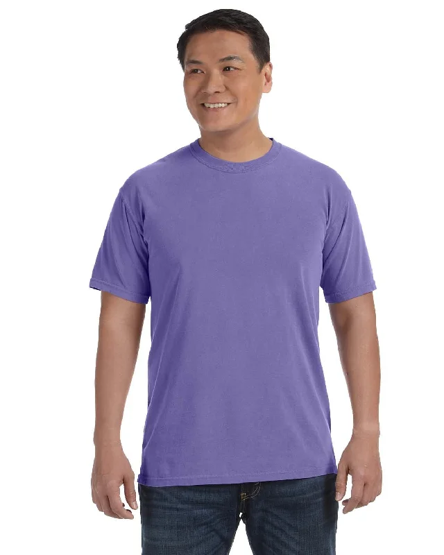 Comfort Colors Ringspun Garment-Dyed T-Shirt | Violet Front Pockets Side Pockets Patch Pockets