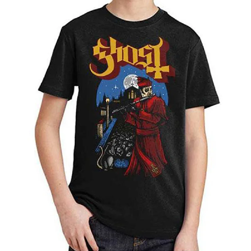 Ghost Kids T-Shirt: Advanced Pied Piper Print Jacquard Patchwork