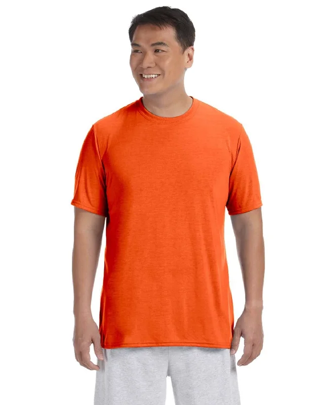 Gildan 4.5 oz. Performance T-Shirt | Orange Solid Print Embellished