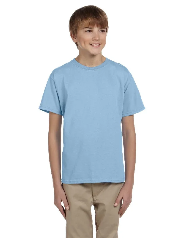 Gildan Ultra Cotton Youth Heavyweight T-Shirt | Light Blue Fleece Fabric Down Fabric Feather Fabric