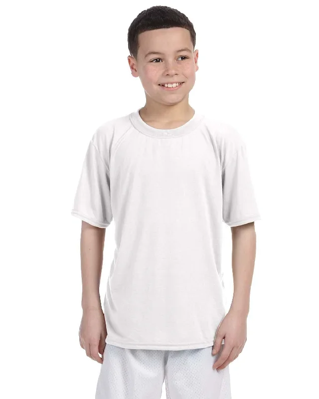 Gildan Youth 4.5 oz. Performance T-Shirt | White Faux Fur Fabric Real Fur Fabric Shearling Fabric