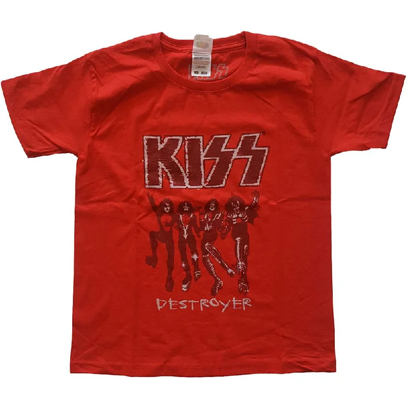 KISS T-Shirt: Destroyer Sketch Polka Dot Checkered Tartan