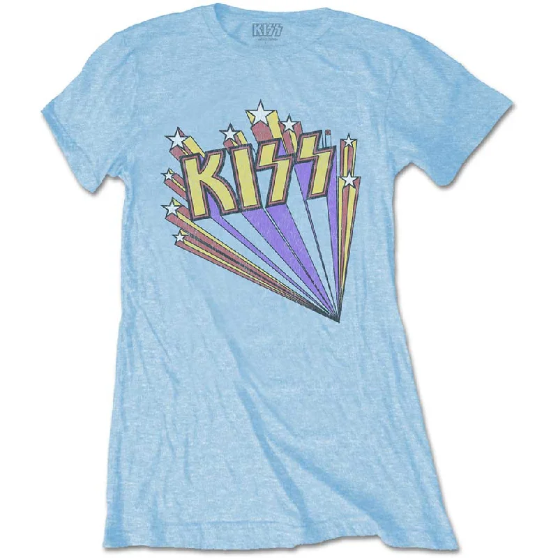 KISS Ladies T-Shirt: Stars Oversized T-Shirt Spandex breathable