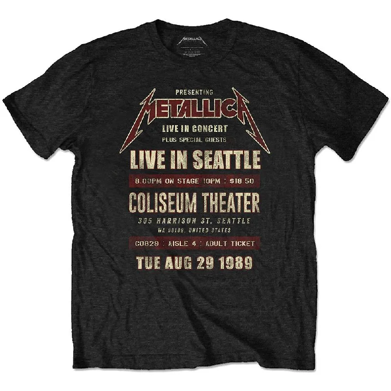 Metallica Eco-T-Shirt: Seattle '89 Denim Fabric Leather Fabric Suede Fabric