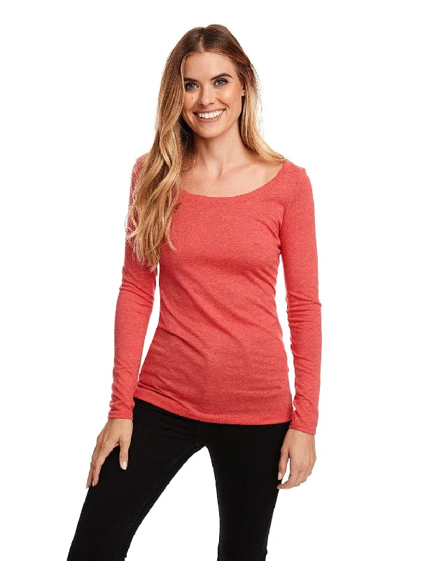 Next Level Ladies Triblend Long Sleeve Scoop Tee | Vintage Red Rayon Velvet Corduroy Next Level Ladies Triblend Long Sleeve Scoop Tee | Vintage Red Rayon Velvet Corduroy