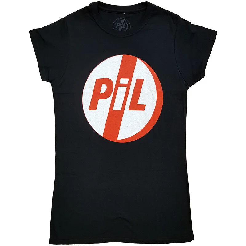 PIL (Public Image Ltd) Ladies T-Shirt: Logo Chenille Blend Fleece Blend Nylon Blend