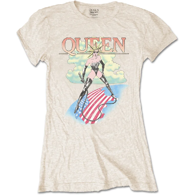 Queen Ladies T-Shirt: Mistress Print Jacquard Patchwork