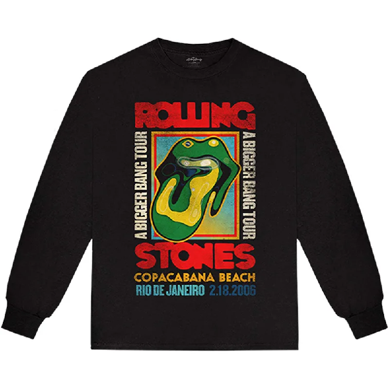 The Rolling Stones Unisex Long Sleeved T-Shirt: Copacabana Beach Iron Safe Non-Iron Wrinkle Free The Rolling Stones Unisex Long Sleeved T-Shirt: Copacabana Beach Iron Safe Non-Iron Wrinkle Free