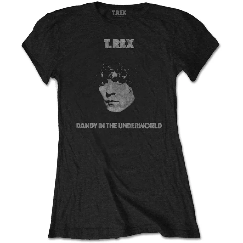 T-Rex Ladies T-Shirt: Dandy Mesh Blend Leather Blend Suede Blend