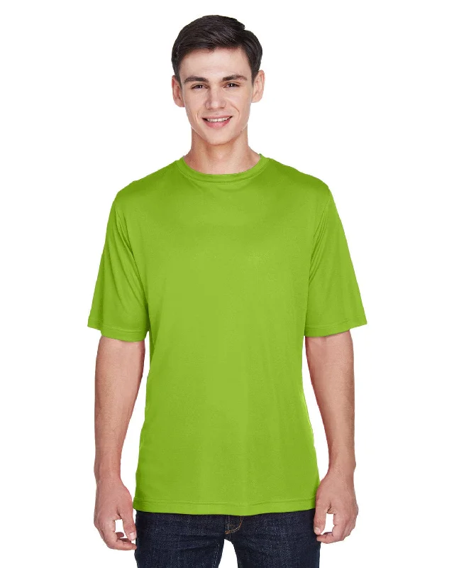 Team 365 Mens Zone Performance T-Shirt | Acid Green Chenille Blend Fleece Blend Nylon Blend