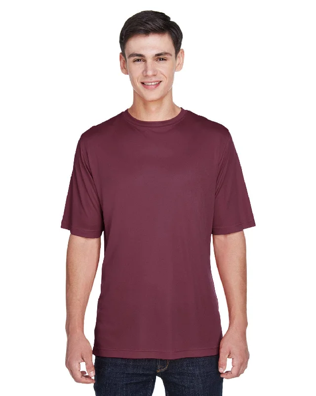 Team 365 Mens Zone Performance T-Shirt | Sport Drk Maroon Elasticated Padded Insulated