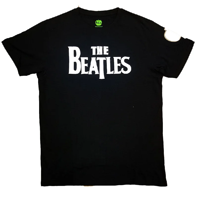 The Beatles Unisex Fashion T-Shirt: Drop T Logo (Applique Motifs) Polka Dot Checkered Tartan