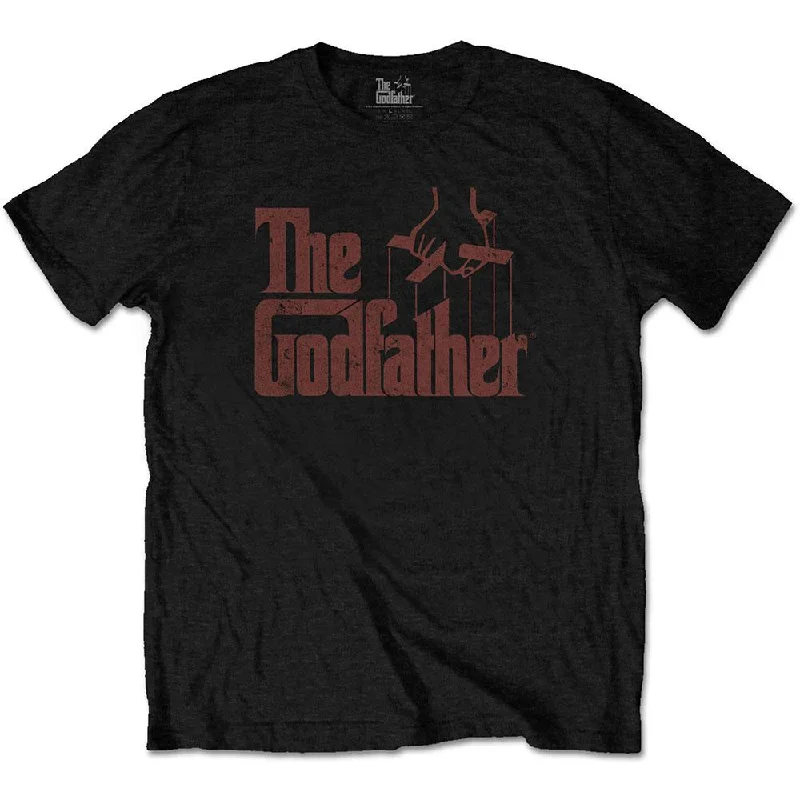 The Godfather T-Shirt: Logo Brown Thin T-Shirt Open Front Quick Dry