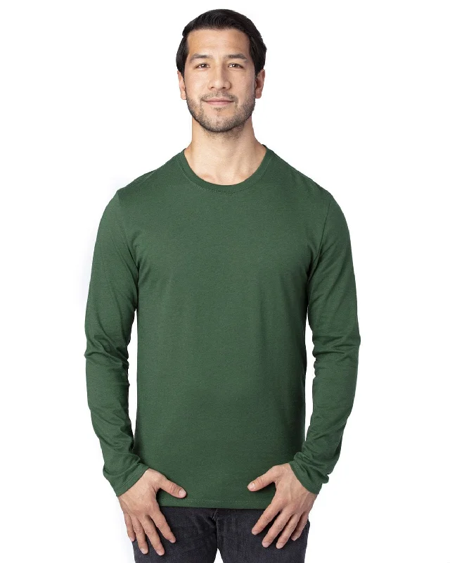 Threadfast Apparel Unisex Ultimate Long Sleeve T-Shirt | Forest Green Casual Formal Business