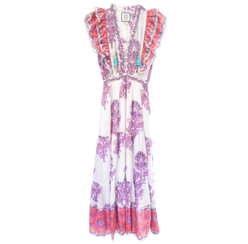 Flower Phoebe Maxi Dress Stylish V-Neck Maxi Dress