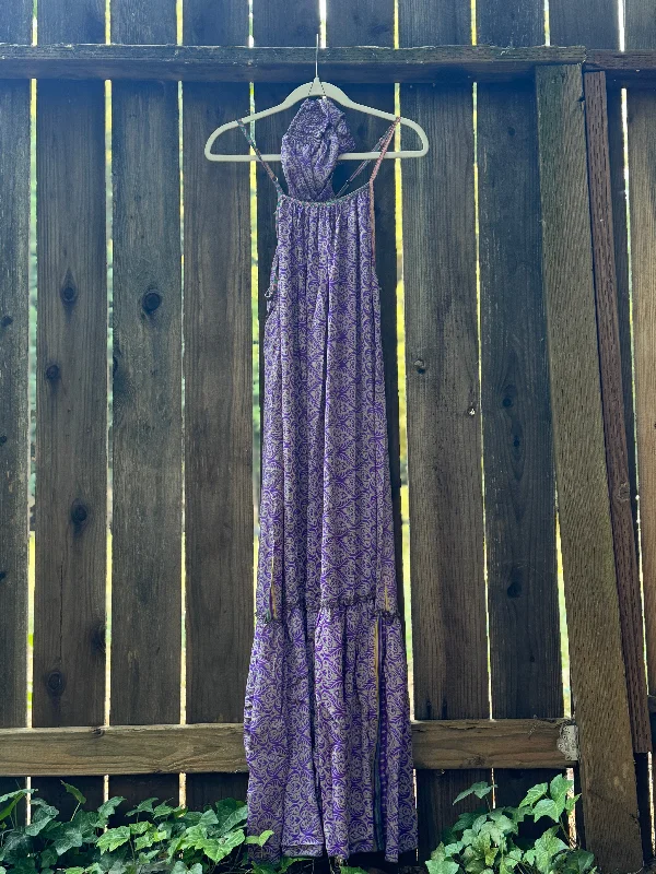 Topanga Maxi Dress - M - Royal Picnic Chic Boho Print Maxi Dress