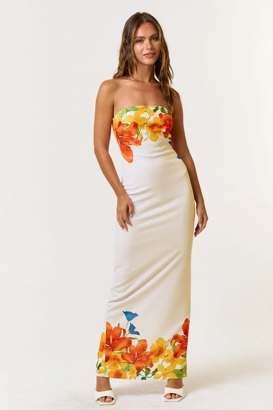 Tropical State Of Mind Maxi Dress - Final Sale Stylish One-Shoulder Maxi Dress