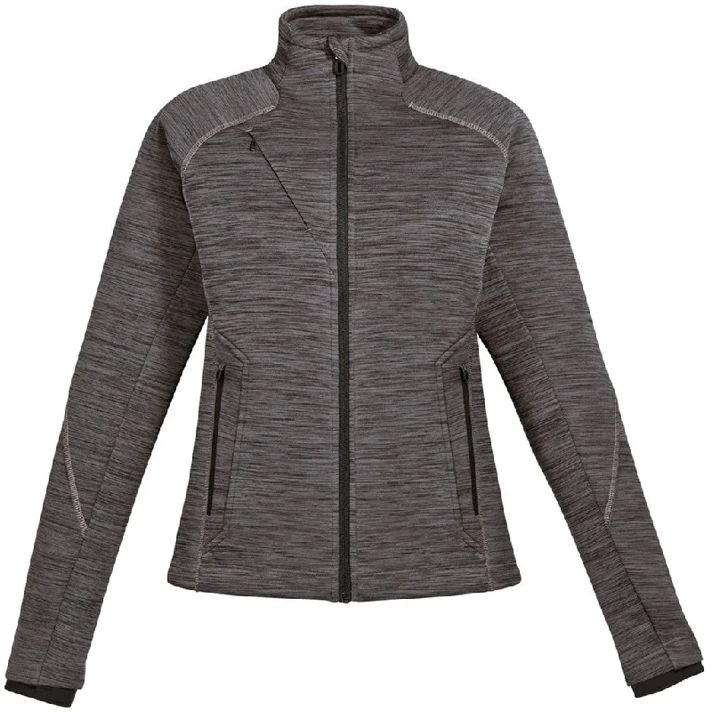 North End Women's Carbon/Black Flux Melange Fleece Jacket Insulated Jacket Fitted Jacket Loose Jacket