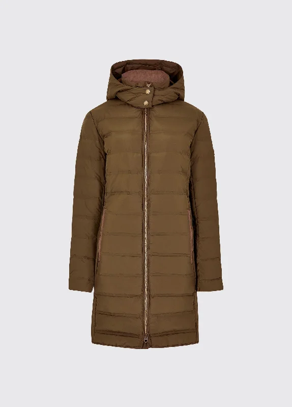 Ballybrophy Quilted Jacket - Bronze Satin Jacket Silk Jacket Chiffon Jacket