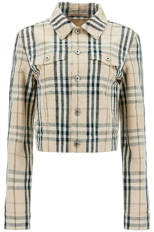 Cropped Checkered Jacket For Plaid Jacket Tartan Jacket Houndstooth Jacket