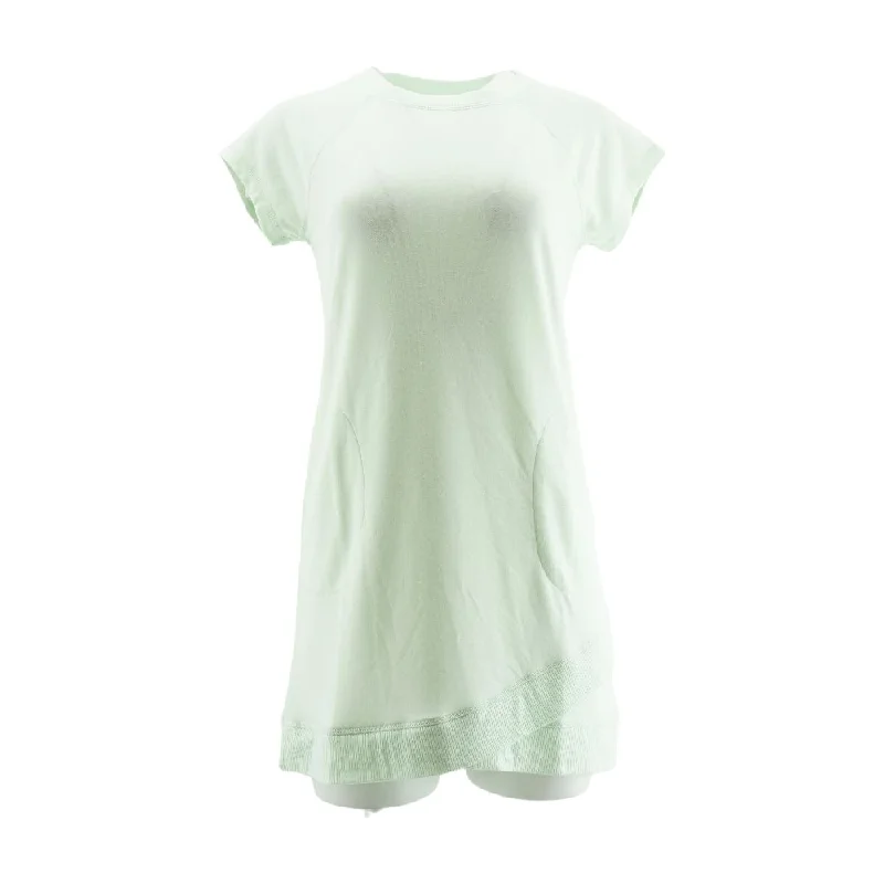 Green Solid Mini Dress Cozy T-Shirt Mini Dress