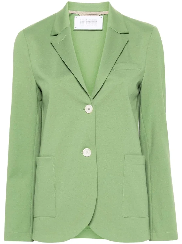 Harris Wharf London Jackets Green Oversized Jacket Tailored Jacket Straight Jacket