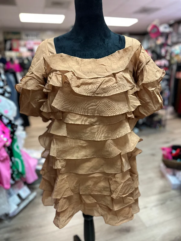 "Hazel Tiered Ruffle" Layered Mini Dress Fashionable A-Line Mini Dress