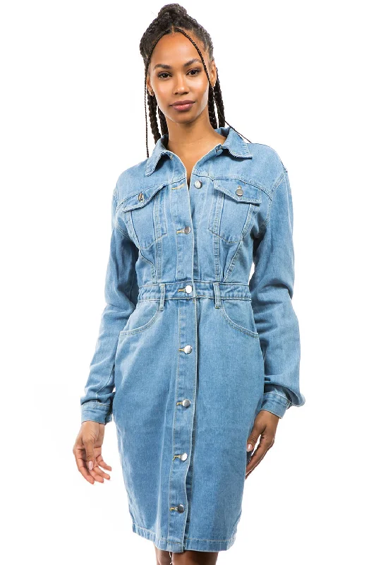 Jana Denim Jacket Dress Knit Fabric Woven Fabric Fleece Fabric