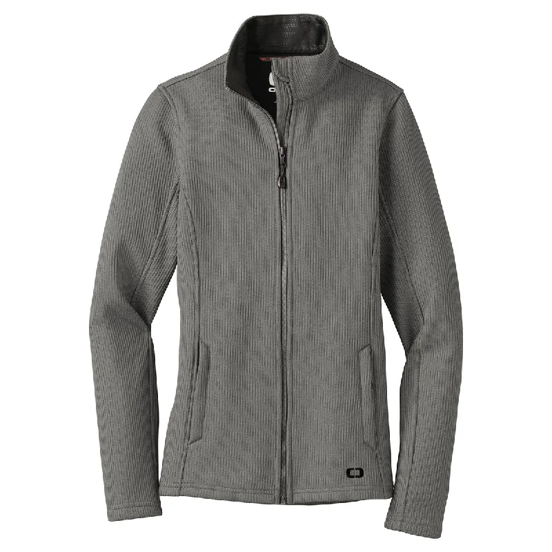 OGIO Women's Gear Grey Grit Fleece Jacket Belted Jacket Elasticated Jacket Padded Jacket