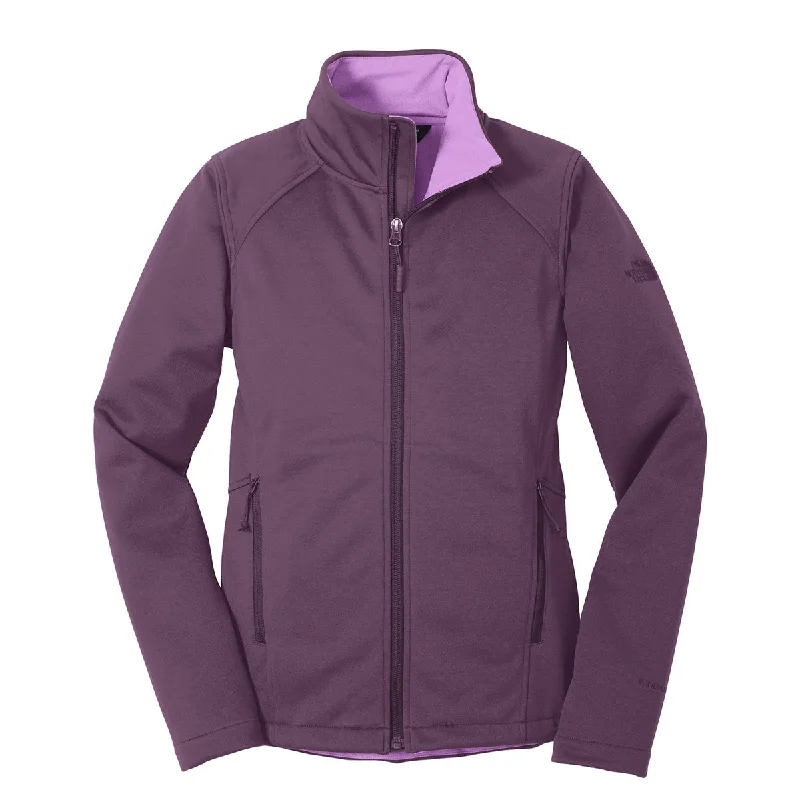 The North Face Women's Blackberry Wine Ridgeline Soft Shell Jacket Trench Coat Raincoat Waterproof Jacket