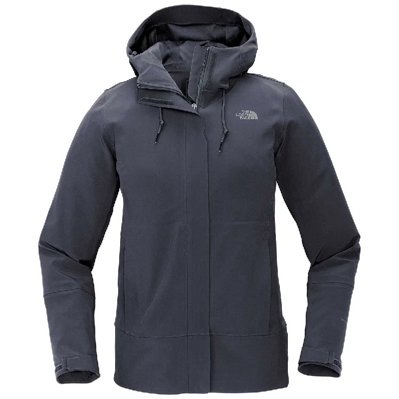 The North Face Women's Urban Navy Apex DryVent Jacket Front Pockets Side Pockets Patch Pockets