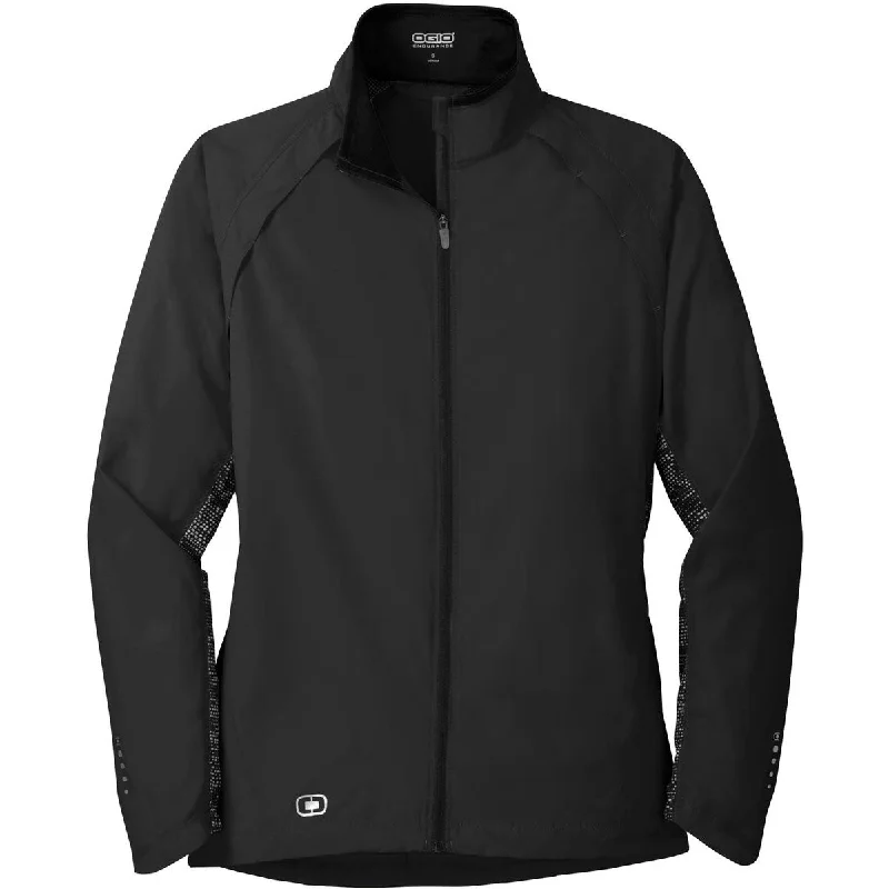 OGIO Endurance Women's Blacktop/Black/Reflective Velocity Jacket Fleece Fabric Down Fabric Feather Fabric