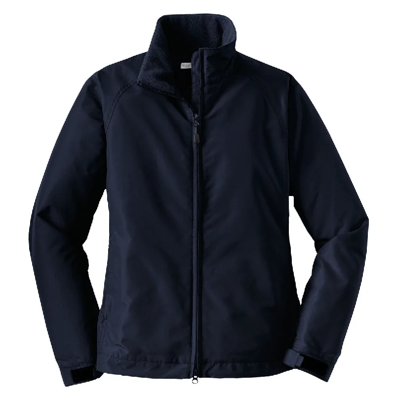 Port Authority Women's True Navy Challenger Jacket Belted Jacket Elasticated Jacket Padded Jacket