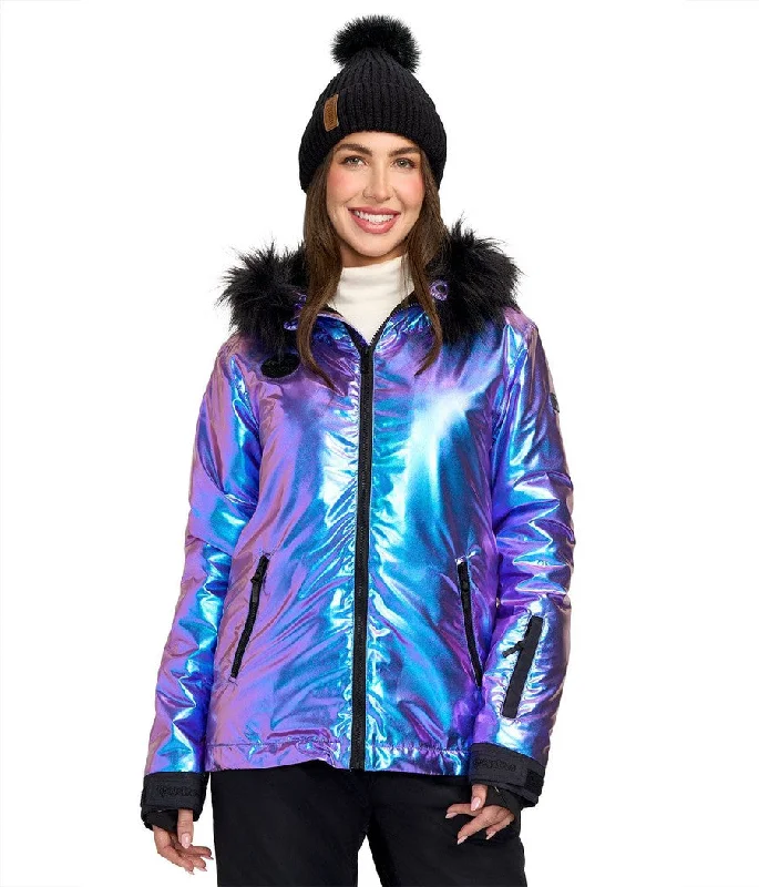 Women's Iridescent Iris Snow Jacket Jacket Blazer Coat