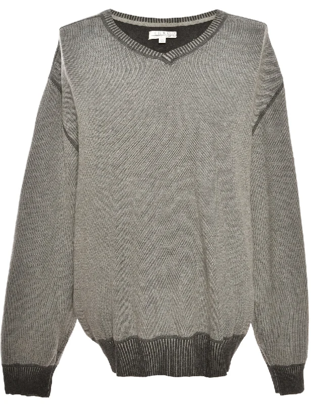 Grey ENRO Jumper - XXL Velvet Chenille Corduroy