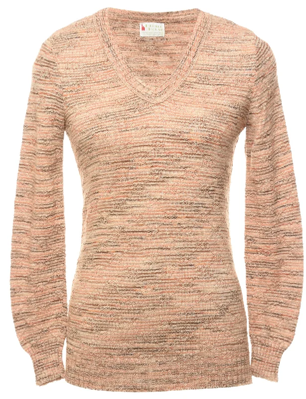 Light Brown Jumper - M Fleece Sweater Nylon Polyester