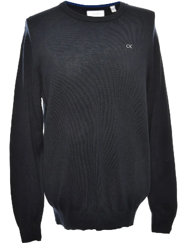 Navy Calvin Klein Jumper - M Sweater Knitwear Pullover