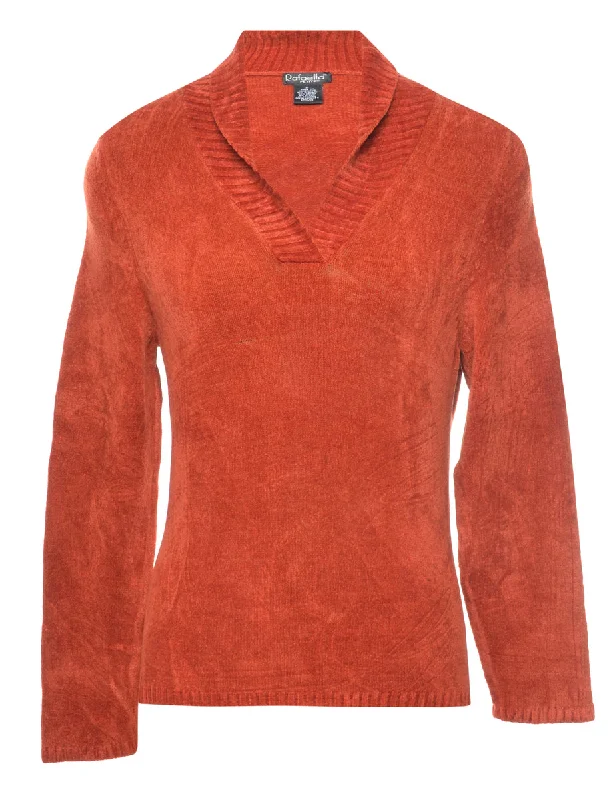 Rafaella Terracotta Jumper - M Tailored Straight A-Line