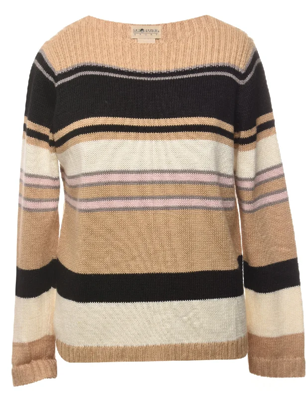 Striped Jumper - M Fleece Sweater Nylon Polyester