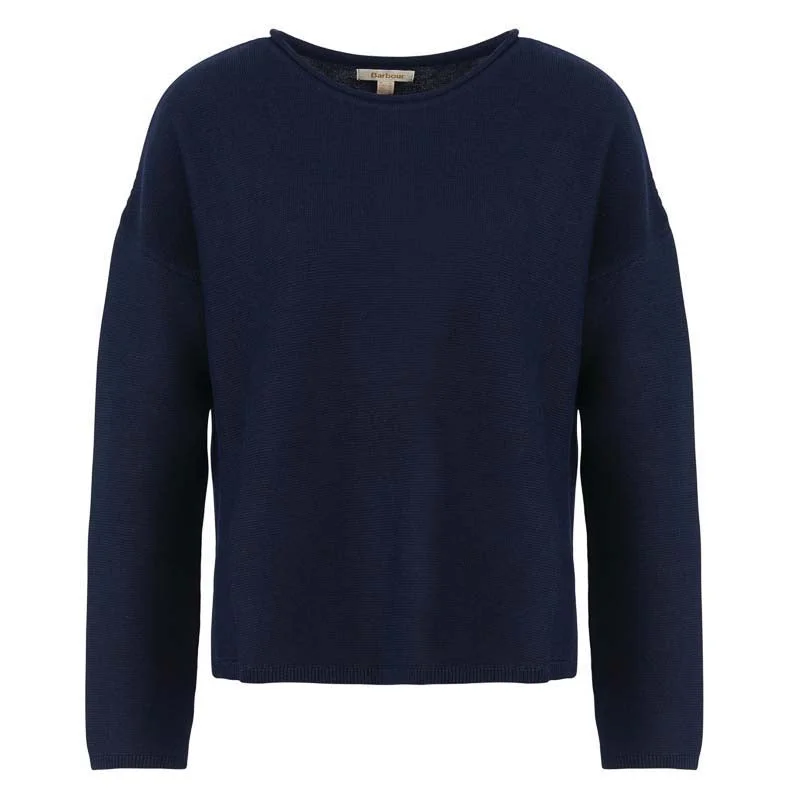 Barbour Marine Ladies Knitted Jumper - Navy Wool Sweater Cotton Sweater Cashmere Sweater